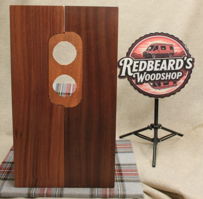 Customizable Walnut Hardwood folding Transit Sprinter van RV tabletop w/cup holders. Use w/ Lagun table mount