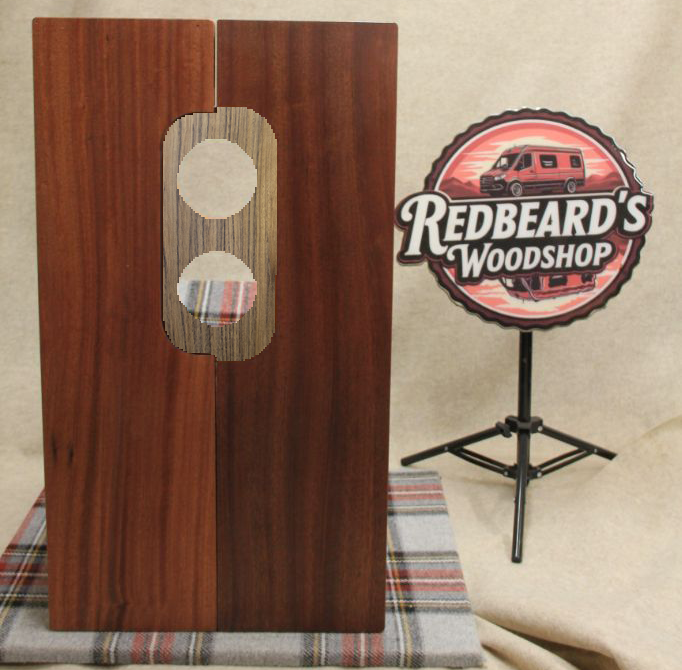 Customizable Walnut Hardwood folding Transit Sprinter van RV tabletop w/cup holders. Use w/ Lagun table mount