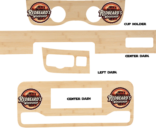 Custom Sprinter van 2019-up hardwood dashboard skin