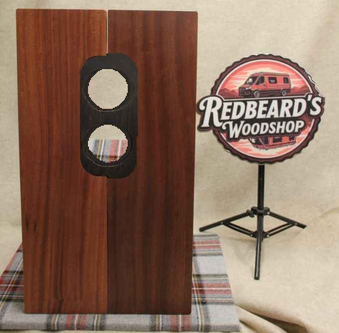 Customizable Walnut Hardwood folding Transit Sprinter van RV tabletop w/cup holders. Use w/ Lagun table mount